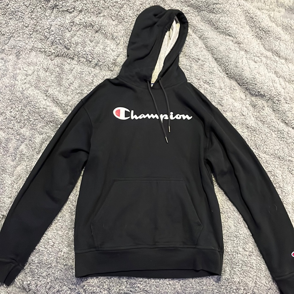 Black champion hoodie